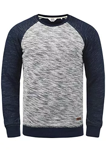 !Solid Pullover & Strickmode !Solid SDFlocker Herren Sweatshirt Pullover Flocksweat Pulli mit Rundhalsausschnitt