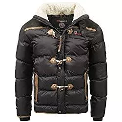 Geographical Norway Jacken Geographical Norway Herren Steppjacke Winterjacke Gefütterter Warmer Anorak - Outdoor Jacke für den Winter/Herbst im Bundle mit UD Beanie