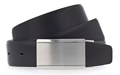 Vanzetti Gürtel Vanzetti Herren Leder Gürtel Belt Ledergürtel bombiert schwarz 35 mm Herrengürtel