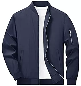 TACVASEN Jacken TACVASEN Herren Leichte Bomber Blouson Bomberjacke Sommer Übergangsjacke Fliegerjacken Freizeit mit Taschen