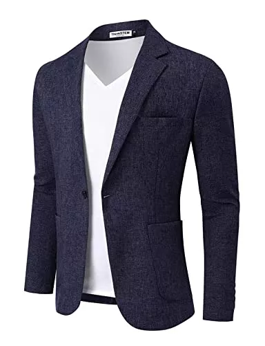 ThinkSTEM Blazer ThinkSTEM Herren Sakko Sportlich Slim Fit Männer Blazer Modern Freizeit Leichte Jackett