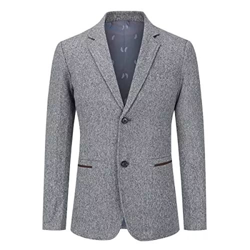 Allthemen Blazer Allthemen Anzugjacke Herren Slim Fit 2 Knöpfe Sakko Sportlich Blazer für Business Hochzeit Freizeit