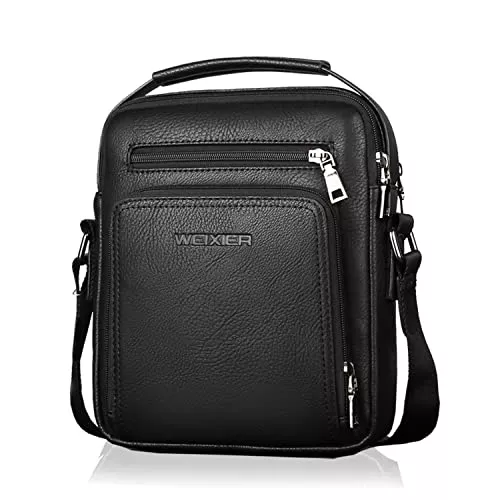 Naudamp Taschen & Rucksäcke Naudamp Herren Umhängetasche Leder Umhängetasche Lässige Wasserdichte Tasche Outdoor Sport Reise Handtasche