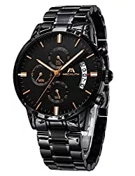 MEGALITH Uhren MEGALITH Herrenuhr Militär Chronographen Herren Wasserdicht Analog Armbanduhr Großes Ziffernblatt Leuchtende Datum Uhren fur Männer Klassische Elegantes Geschenk