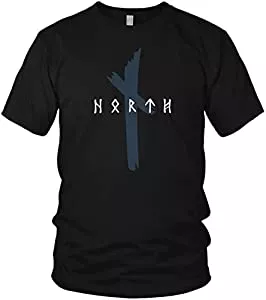 vanVerden T-Shirts North - Original North Runen Logo - Nordmann Wikinger T-Shirt Herren Valhalla Shirt Viking Runen Walhalla Shirt Odin - Geschenke für Männer