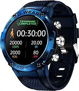 GaWear Uhren GaWear Smartwatch Herren, 1,32 Zoll (360x360px) IPS HD Armbanduhr mit Musiksteuerung, Herzfrequenz, Schrittzähler, Kalorien, usw. IP68 Wasserdicht Fitness Tracker Uhr, für iOS und Android