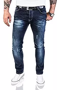 Rock Creek Jeans Rock Creek Designer Herren Jeans Hose Stretch Jeanshose Basic Slim Fit W29-W40 M21