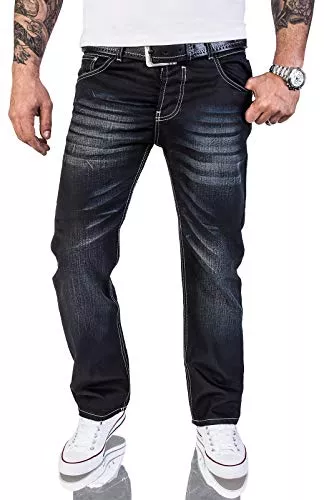 Rock Creek Jeans Rock Creek Herren Designer Jeans Wachsbeschichtung Coated Stonewash RC-2064
