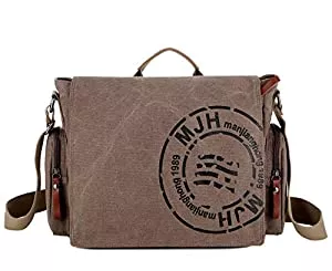 FSD.WG Taschen & Rucksäcke FSD.WG Satchel Messenger Bag for Men Canvas,Travel Shoulder bag 13,5 Zoll Laptop Bags Bookbag