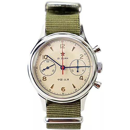 Sugess Uhren Sugess Mechanische Chronographenuhren für Herren mit Original Seagull 1963 Uhrwerk 38 mm 40 mm Edelstahl wasserdichte Saphir-Armbanduhr Militär-Fliegeruhr für Herrengeschenke