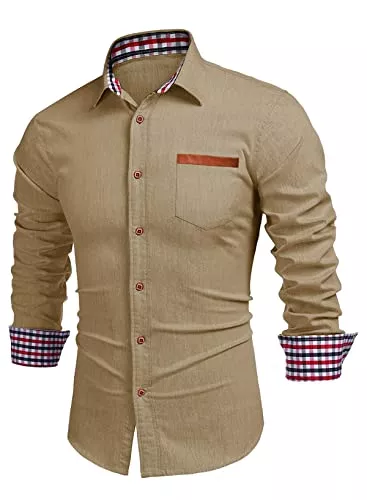 JMIERR Hemden JMIERR Jeanshemd Herren Hemd Freizeithemd Langarmhemd Cowboy-Style Loose Fit Business Männer Kent-Kragen Casual