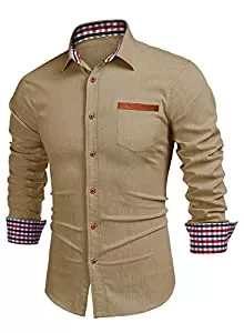 JMIERR Hemden JMIERR Jeanshemd Herren Hemd Freizeithemd Langarmhemd Cowboy-Style Loose Fit Business Männer Kent-Kragen Casual