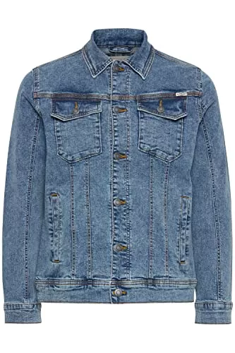 11 Project Jacken 11 Project PRDennik Herren Jeansjacke Denim Übergangsjacke mit Umschlagkragen Regular Fit
