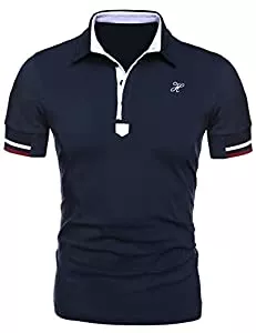 COOFANDY Poloshirts COOFANDY Herren Poloshirt Kurzarm Polohemd Slim Fit Basic Golf Polo Baumwolle Männer T-Shirt Sommer S-XXL