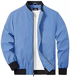 TACVASEN Jacken TACVASEN Herren Bomberjacke Leichte Übergangsjacke Fliegerjacken Frühling Herbst Blouson mit Taschen