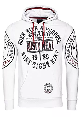 Rusty Neal Kapuzenpullover Rusty Neal Sweatshirt Herren Kapuzenpullover Langarm Sweater Kapuzen Hoodie Streetwear 078