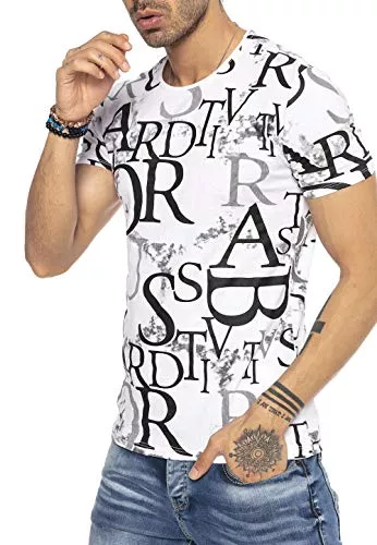 Redbridge T-Shirts Red Bridge Herren T-Shirt Designer Allover Print Allover Print