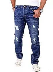 Reslad Jeans Reslad Jeans Herren Destroyed Look Slim Fit Denim Strech Jeans-Hose