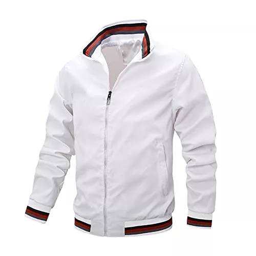 Generic Jacken Herren Mantel Regular Fit Windbreaker Einheitliche Farbe Langärmel Klassisch Jacket Elastische Manschette Thermisch Verdicken Outfits