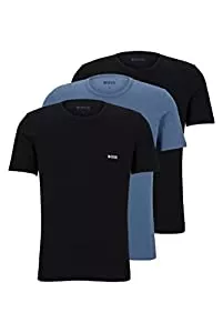 BOSS T-Shirts BOSS Herren TShirtRN 3P Classic Dreier-Pack T-Shirts aus Baumwolle mit Branding
