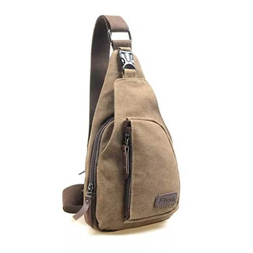Gjyia Taschen & Rucksäcke Gjyia Herren Canvas Leder Satchel Crossbody Handtasche Messenger Umhängetasche Vintage