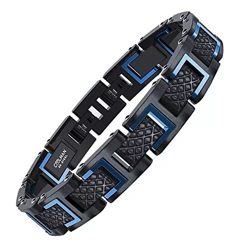 COOLMAN Schmuck COOLMAN Herren Armband Edelstahl Armbänder für Männer Größe einstellbar 20-22 cm, Rennlegende-Serie