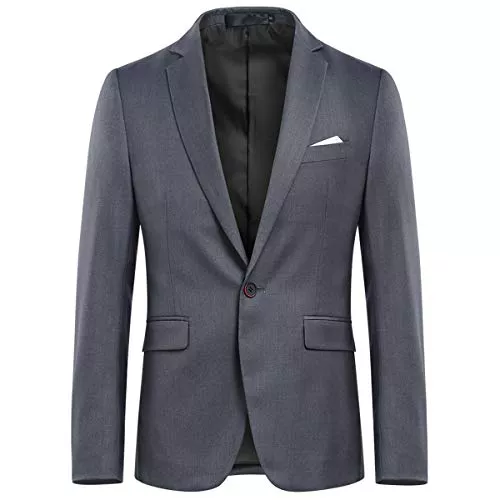 Allthemen Blazer Allthemen Sakko Herren Slim Fit EIN Knopf Anzugjacke Herren Blazer für Business Hochzeit Freizeit