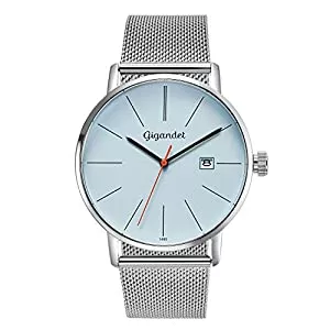 Gigandet Uhren Gigandet Herren-Armbanduhr Minimalism Quarz Analog mit Edelstahlarmband Silber G42-013