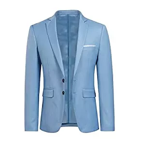 YOUTHUP Blazer YOUTHUP Herren Sakko Slim Fit Einfarbig Modern Anzugjacke für Hochzeit Party Abschluss Business