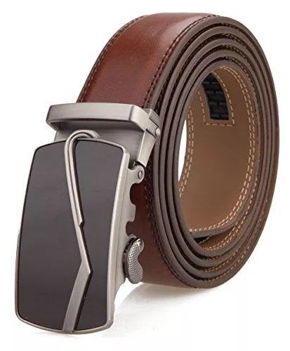 Nelbons Gürtel Nelbons Herren Gürtel Ratsche Automatik Gürtel für Männer Breit Ledergürtel