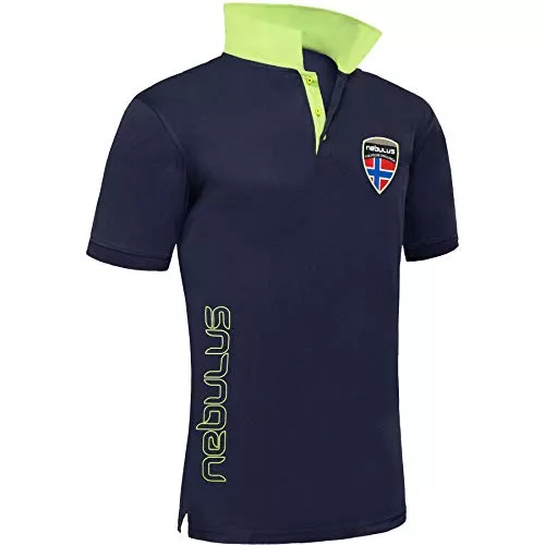 Nebulus Poloshirts Nebulus Poloshirt Alex Herren, Polohemd mit Stickerei für Männer, Hemd Kurzarm Shirt Male