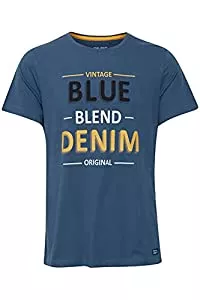 b BLEND T-Shirts Blend BHArtur Herren T-Shirt Kurzarm Shirt mit Print aus 100% Baumwolle