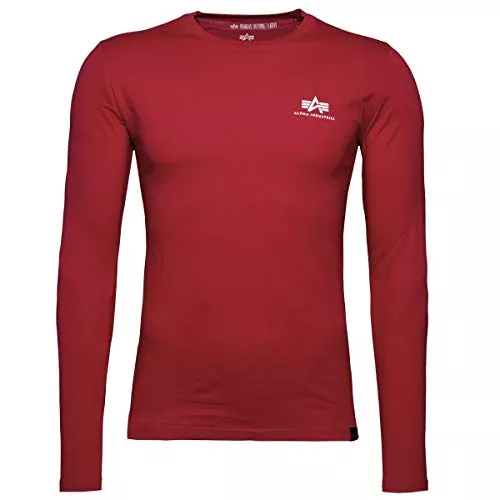 ALPHA INDUSTRIES Langarmshirts ALPHA INDUSTRIES Herren Back Print Heavy Ls T-Shirt