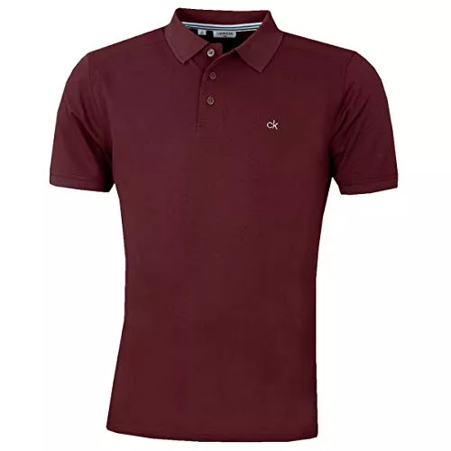 Calvin Klein Poloshirts Calvin Klein Herren Campus 3 Knopf Leicht gewelltes Kragen-Polo-Hemd