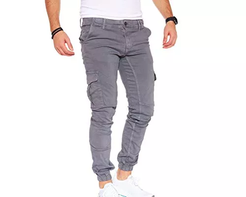 Styleko Hosen Styleko Herren Hosen Cargohose Herren Casual Slim Fit Cargohose aus Baumwolle Outdoorhose männer Chino Hose Freizeithose Jogging treckking Hose Sporthose|6 Taschen 8002
