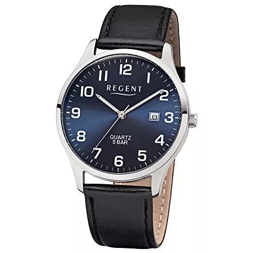 REGENT Uhren REGENT Herren Analog Shioj. VJ32 Uhr mit Leder Armband 11110807