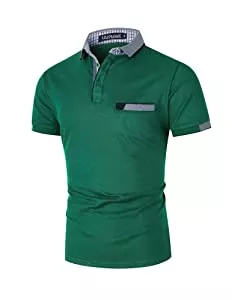 LIUPMWE Poloshirts LIUPMWE Poloshirts Herren Kurzarm Golf Poloshirts mit Tasche Kontrastfarbe Ausschnitt Baumwolle Basic T-Shirt Polohemd Sommer