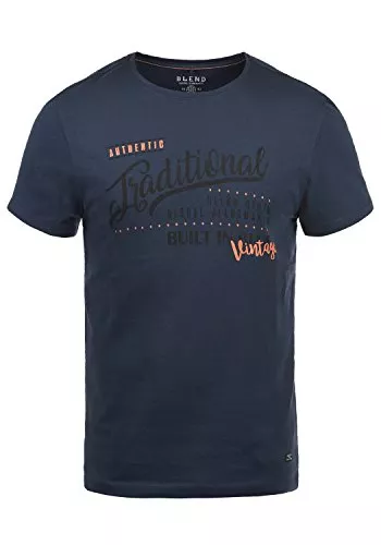 Blend T-Shirts Blend BHDoppler Herren T-Shirt Kurzarm Shirt mit Print und Rundhalsausschnitt