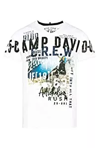 Camp David T-Shirts Camp David Herren T-Shirt mit V-Neck und Photoprint