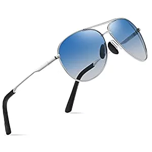 wearPro Sonnenbrillen & Zubehör wearPro Sonnenbrille-Herren-Damen-Pilotenbrille-Polarisiert Fliegerbrille Premium Metallrahmen Piloten Sonnenbrillen Unisex mit UV400 Schutz Vintage Schwarz Fahrerbrille