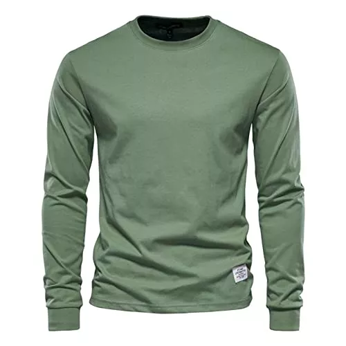 Generic Langarmshirts Tshirt Herren, Langarmshirt Herren Henley Shirt Einfarbig T Shirt Casual Tshirt Herren Sweatshirt Ohne Kapuze Sport Fitness T-Shirt KnöPfe T Shirt Herren Kragenlos Hemden Hemd Herren