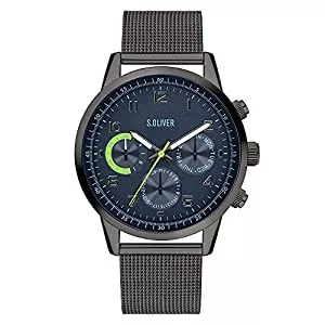 s.Oliver Uhren s.Oliver Herren Analog Quarz Uhr mit Edelstahl Armband