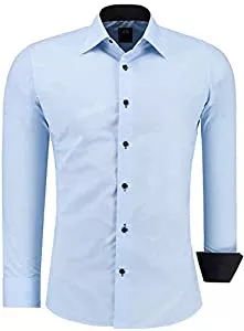 J'S FASHION Hemden J'S FASHION Herren-Hemd - Slim-Fit - Langarm-Hemd Freizeithemd - Bügelleicht