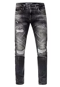 Rusty Neal Jeans Rusty Neal Herren Jeans Hose 'Yamato' Slim Fit Spezial-Washed Destroyed Streetwear Mens Denim Stretch-Jeans 238