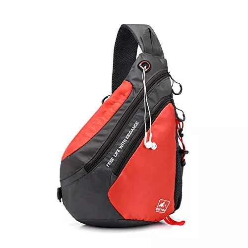 FANDARE Taschen & Rucksäcke FANDARE Leicht Brusttasche Sling Rucksack Schultertasche Chest Bag Crossbody Umhängetasche Sporttasche für Herren Damen Junge Mädchen Reise Crossover Daypack Wandern Bergsteigen Reisen Polyester