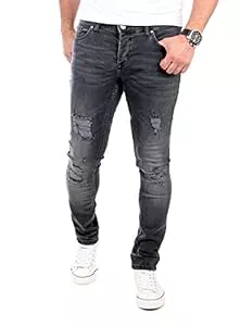 Reslad Jeans Reslad Jeans Herren Destroyed Look Slim Fit Denim Strech Jeans-Hose RS-2062