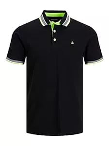 JACK & JONES Poloshirts JACK & JONES Herren Slim Fit Polo Shirt JJEPAULOS Uni Sommer Hemd Kragen Kurz Arm Basic Pique Cotton