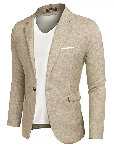COOFANDY Blazer COOFANDY Herren Casual Sport Mäntel Leichter Anzug Blazer Jacken Ein Knopf