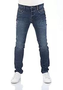 riverso Jeans riverso Herren Jeans Hose RIVCaspar Slim Fit Jeanshose Used Look Baumwolle Denim Stretch Schwarz Blau Grau w29 w30 w31 w32 w33 w34 w36 w38