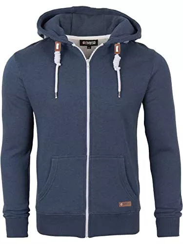riverso Kapuzenpullover riverso Herren Kapuzenjacke RIVThilo Sweatjacke Sweatshirt Kapuzenpullover Hoodie Kapuze Reißverschluss Basic Einfarbig Baumwolle Grau Braun Grün Rot Blau Schwarz S M L XL 2XL 3XL 4XL 5XL